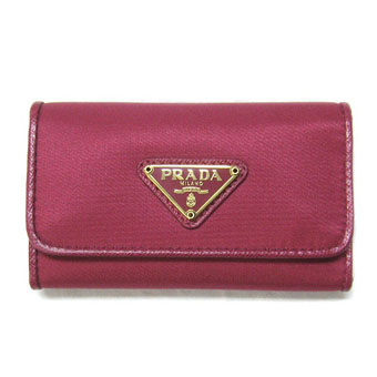 PRADA プラダ キーケース コピー 1M0222 6連キーケース TESSUTO IBISCO ナイロンダークピンク